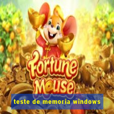 teste de memoria windows